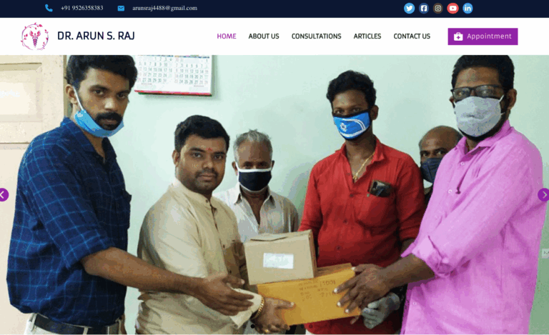 Dr. Aruns Raj – Digital Presence for Compassionate Care
