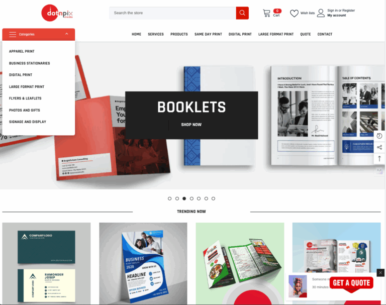 Dotnpix – Elevating a UK Printing Brand with CRO & SEO for Online Growth