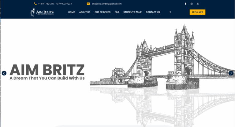 AimBritz – A Study Abroad Platform Designed for Aspiration & Action
